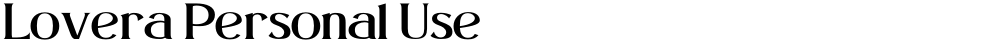 Lovera Personal Use