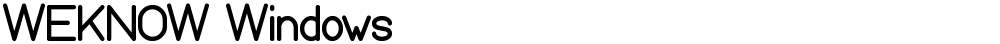 WEKNOW Windows