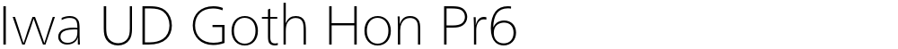 Iwa UD Goth Hon Pr6