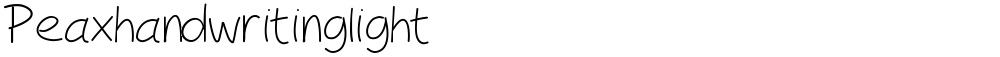 Peaxhandwritinglight