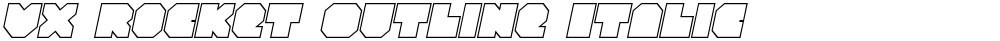 VX Rocket Outline Italic