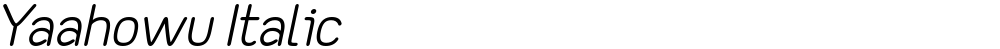 Yaahowu Italic