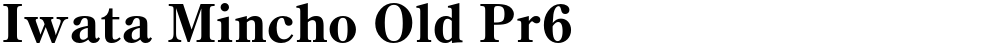 Iwata Mincho Old Pr6