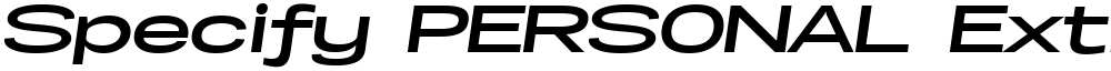 Specify PERSONAL Extraexpanded