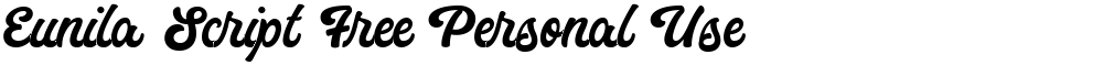 Eunila Script Free Personal Use