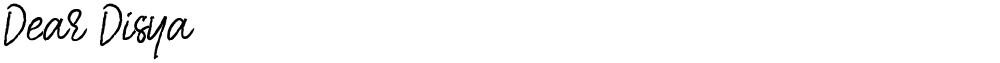 Dear Disya