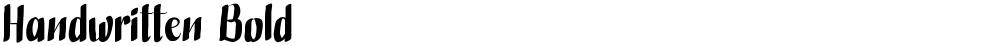 Handwritten Bold