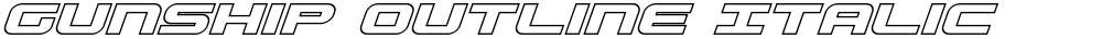 Gunship Outline Italic