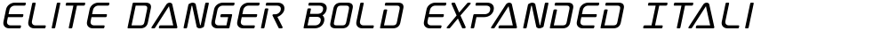 Elite Danger Bold Expanded Italic