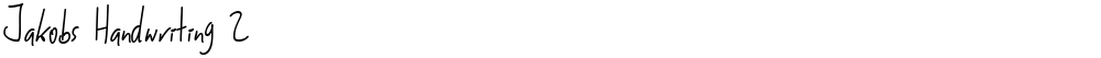 Jakobs Handwriting 2
