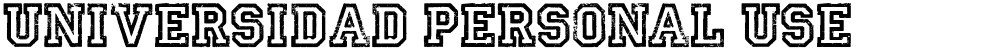 UNIVERSIDAD PERSONAL USE