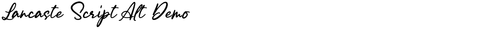 Lancaste Script Alt Demo