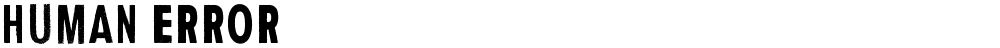 Human Error