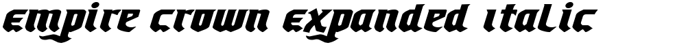 Empire Crown Expanded Italic