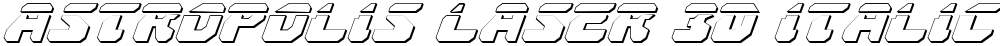 Astropolis Laser 3D Italic