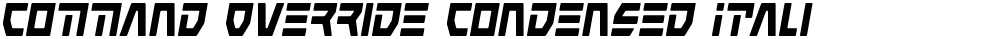 Command Override Condensed Italic