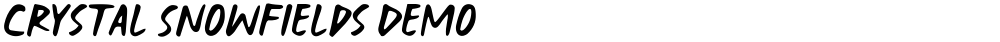 Crystal Snowfields Demo