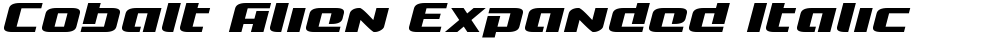 Cobalt Alien Expanded Italic