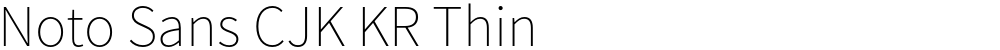 Noto Sans CJK KR Thin