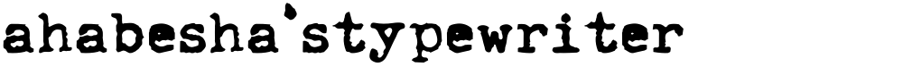 ahabesha'stypewriter