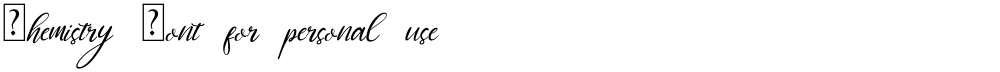 Chemistry Font for personal use