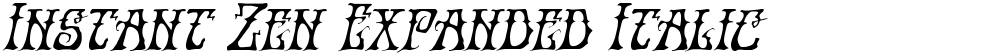 Instant Zen Expanded Italic