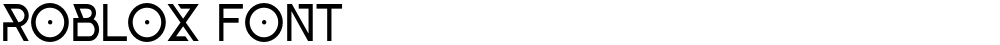 Roblox Font