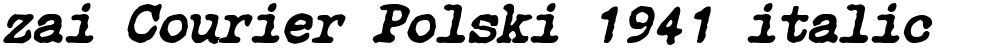 zai Courier Polski 1941 italic