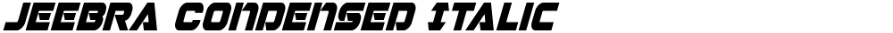 Jeebra Condensed Italic
