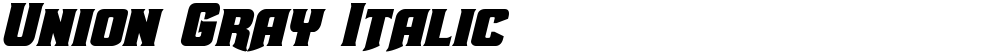 Union Gray Italic