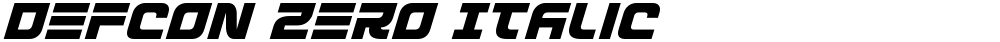 Defcon Zero Italic