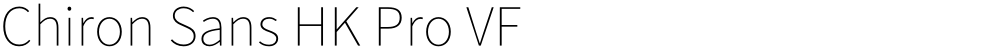 Chiron Sans HK Pro VF