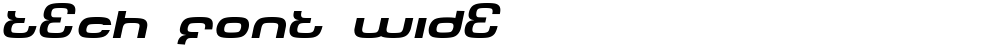 Tech Font Wide
