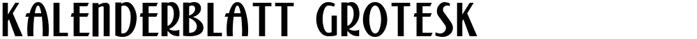 Kalenderblatt Grotesk