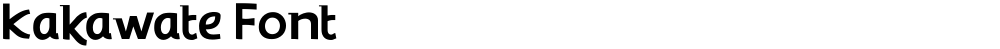Kakawate Font