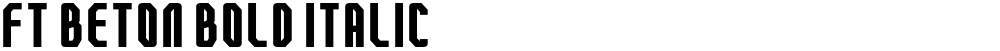 FT Beton Bold Italic
