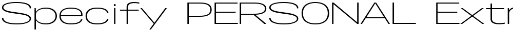 Specify PERSONAL Extraexpanded