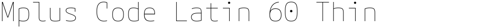 Mplus Code Latin 60 Thin