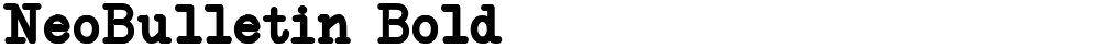 NeoBulletin Bold