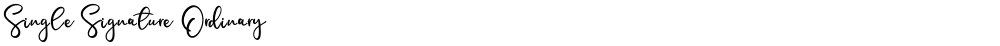 Single Signature Ordinary