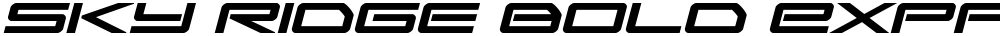 Sky Ridge Bold Expanded Italic