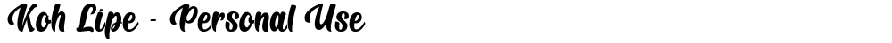 Koh Lipe - Personal Use