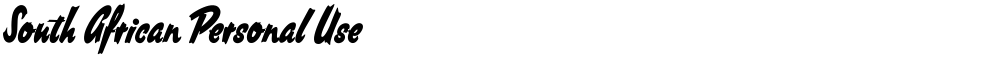 South African Personal Use