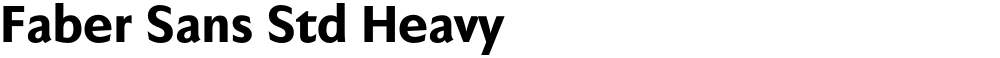 Faber Sans Std Heavy