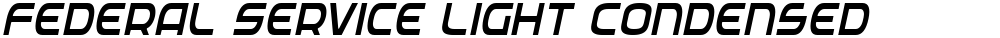 Federal Service Light Condensed Italic