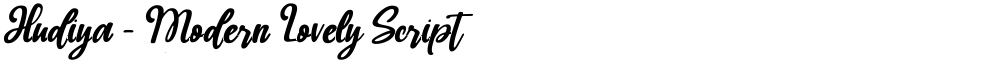 Hudiya - Modern Lovely Script