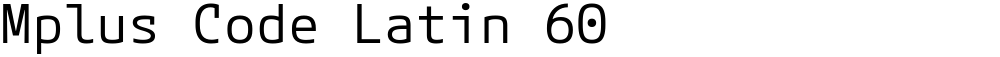 Mplus Code Latin 60