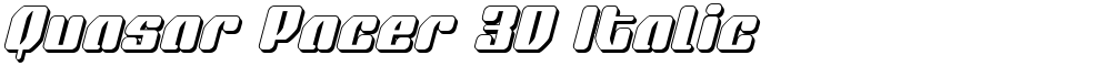 Quasar Pacer 3D Italic