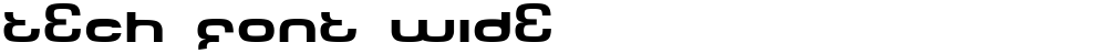 Tech Font Wide