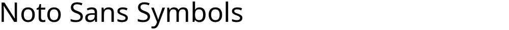 Noto Sans Symbols